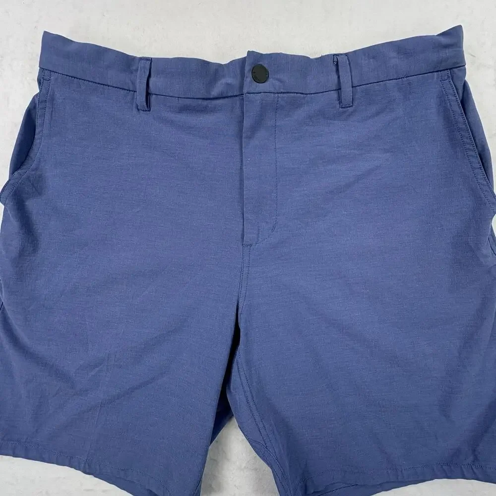 Johnnie-O Chino Shorts Mens 36 Blue Calcutta 8” Inseam Stretch Casual Golf